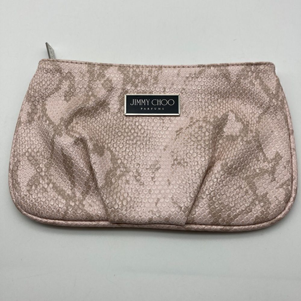 Jimmy Choo Parfums Bag/Jimmy Choo Pink Snake Skin Makeup Bag
